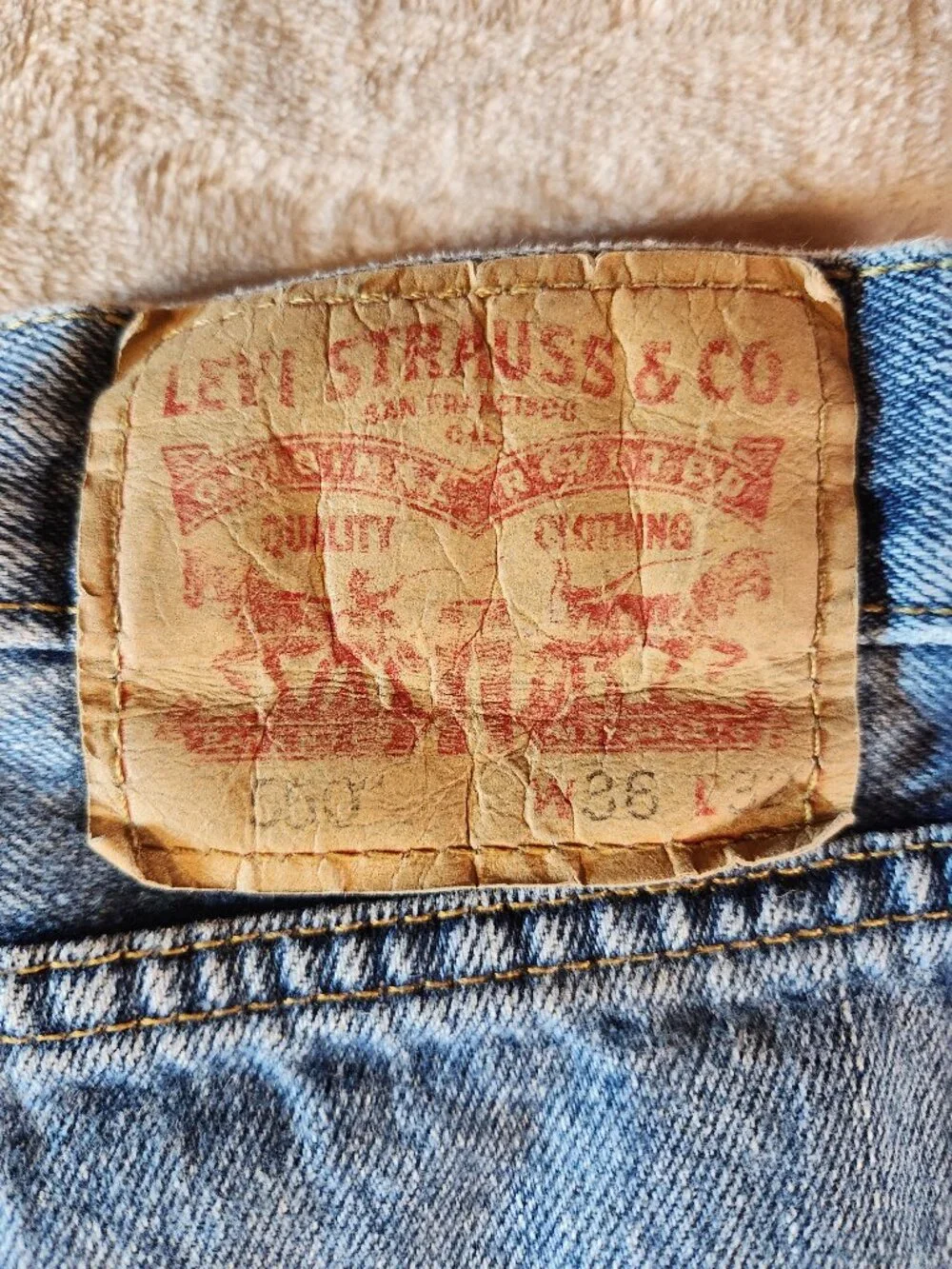 Levis 505 Regular Fit Jeans, Size 36 x 32 - Blue